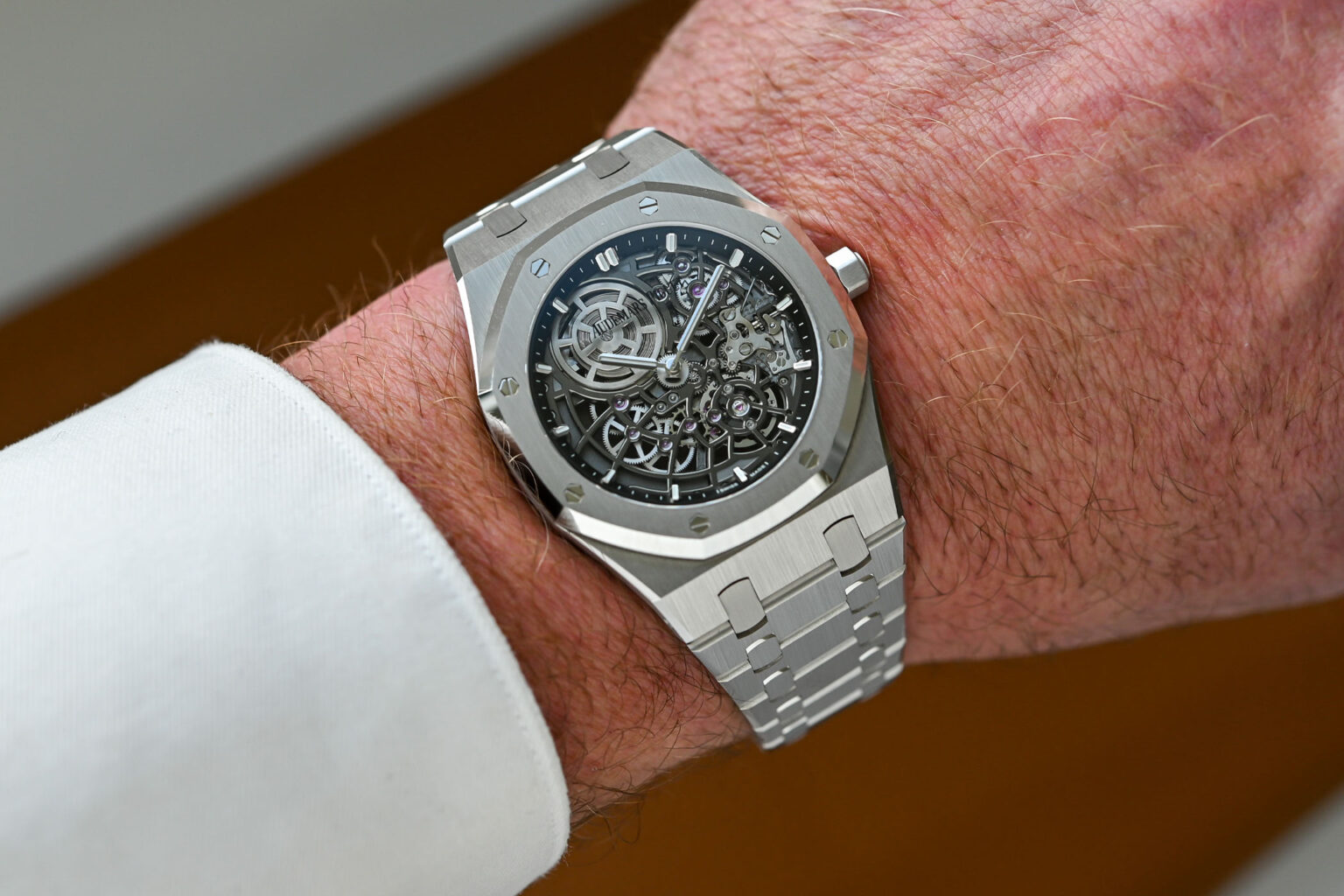 Super Clone Audemars Piguet Royal Oak “Jumbo” Extra-Thin Openworked in White Gold Review